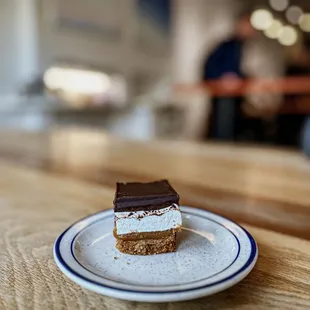 a piece of cake on a plate