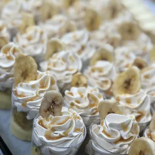 bananas and whipped cream