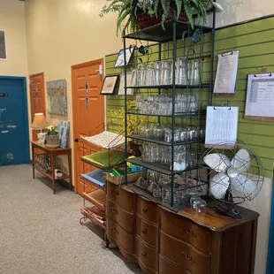 Drink glasses and bathrooms