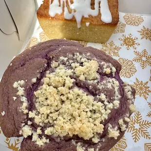 Ube coconut muffin and gluten free coconut mini loaf 12/2023