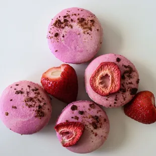 Strawberry Macarons