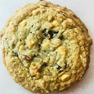 Abuelita, oats-cranberry-white chocolate, orange essence.