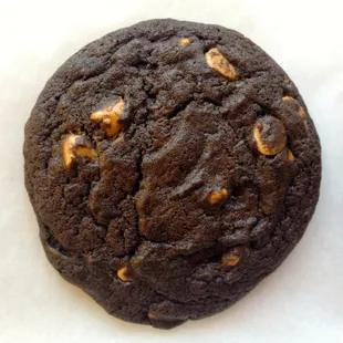 chocolate cookie with peanut butter chips.