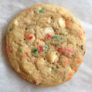 White chocolate chip and sprinkles!