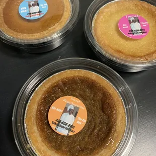 The medium size pies. All delicious!