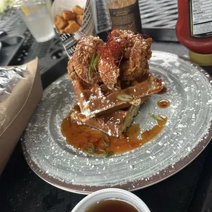 Chicken and waffles