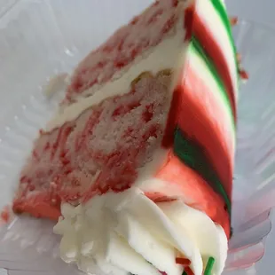 Pink Peppermint Cake slice