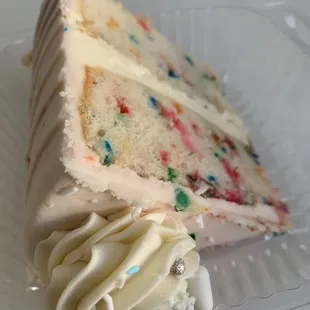 Confetti Birthday Cake slice