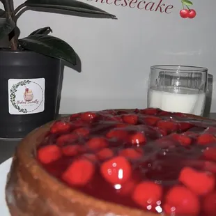 Cherry chocolate cheesecake