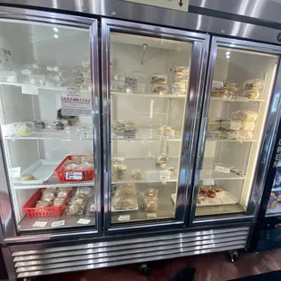 Refrigerator of gluten-free desserts, etcetera