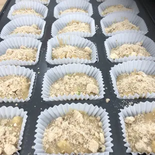 Spiced caramel apple bread with pecans and streusel