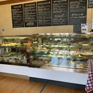 a display of baked goods