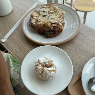 Amaretti and chocolate almond croissant.