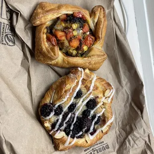 Veggie Galette and Blackberry yummy thing