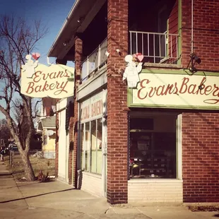 The Evans Bakery storefront on Troy Street has a hometown charm.