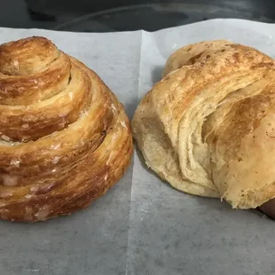 Cinnamon Danish &amp; Ham Croissant