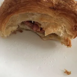 Hope you can see the Pastrami.  Flaky, buttery croissant. Yummy!