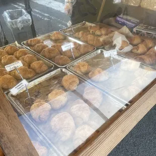 a display of baked goods