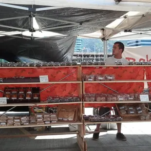 Display shelves with Breads, Cookies and other baked goods