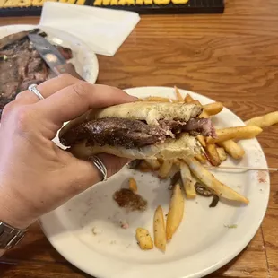 Ribeye steak sandwich, the best I&apos;ve ever had!