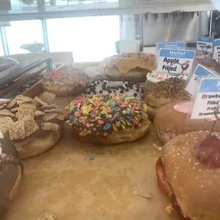There&apos;s a huge &apos;Homer Simpson &apos; donut in orange the photo isn&apos;t doing it justice .
