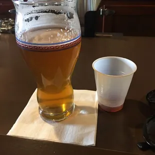 Polish shot of blackberry something and saugatuck ipa! Delicious!!!