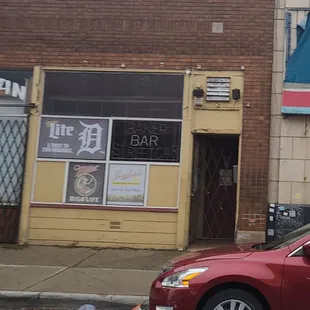 Front of bar
