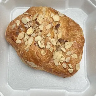 Almond croissant that is so good and almost as big as the box