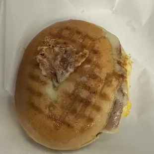 Bacon and egg panini