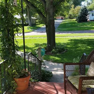 Relax on our porch with a cup of coffee