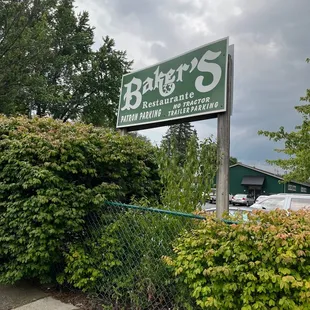 sign for baker's