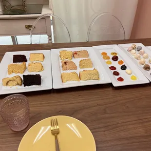 12 cakes and 25 fillings that you get to try during your tasting