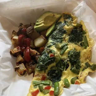 Omelette &amp; potatoes