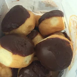 Chocolate covered donut holes - omg