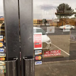 Yelp Sign On Front Door