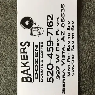 a close up of a business card