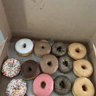 Variety of donuts