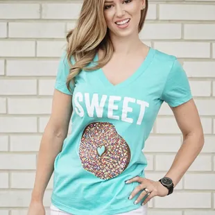 SWEET "Donut Personality" Tees available in-store Photo: Stacy Marks Photographer