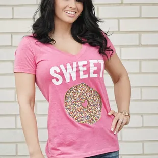 SWEET "Donut Personality" Tees available in-store Photo: Stacy Marks Photographer