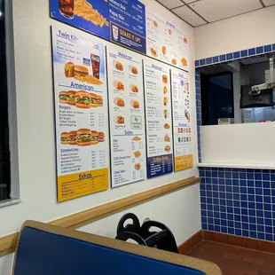 Inside menu at an angle