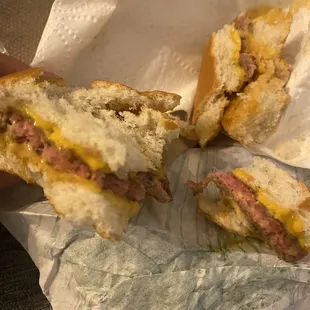 a half eaten sandwich