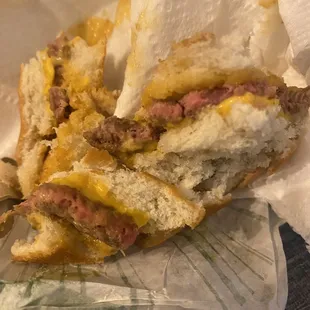 raw hamburger meat patty