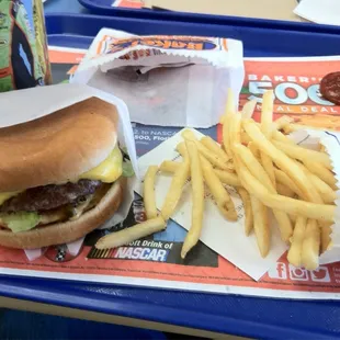 Single baker with cheese &amp; fries
