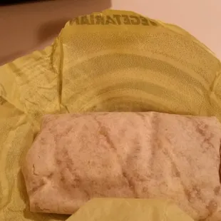 Got this huge baby for $1.50 with the DOTD special....veggie wrap, 680 calories...burrito with the most calories