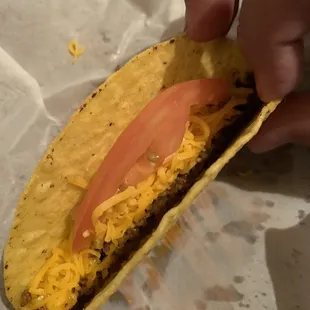 You had one job. Ordered 2 tacos with only extra cheese, and extra meat.