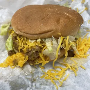 Taco burger xtra beef, xtra cheese