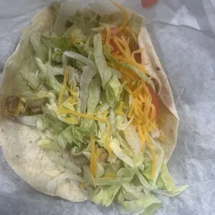 Chicken taco? Where's the chicken