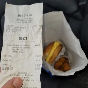 Breakfast sandwich mistake