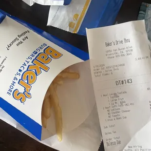 This is a large fry. Only a half filled container.