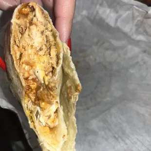 plain chicken burrito